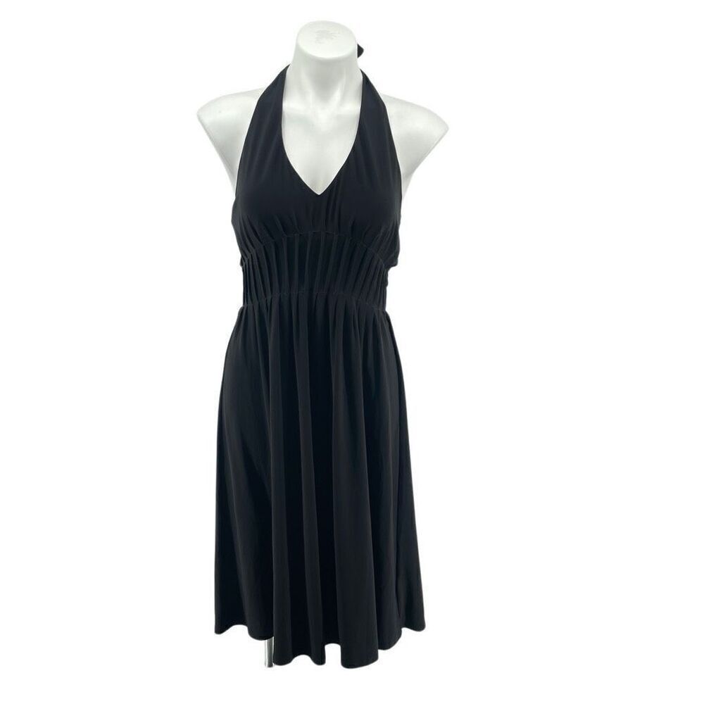 Liz Claiborne Women’s Black Halter V-Neck Cocktail Dress Size 6